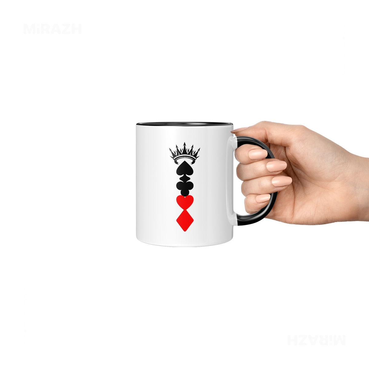 RoyalSuitStack Ceramic Mug 06 White Black