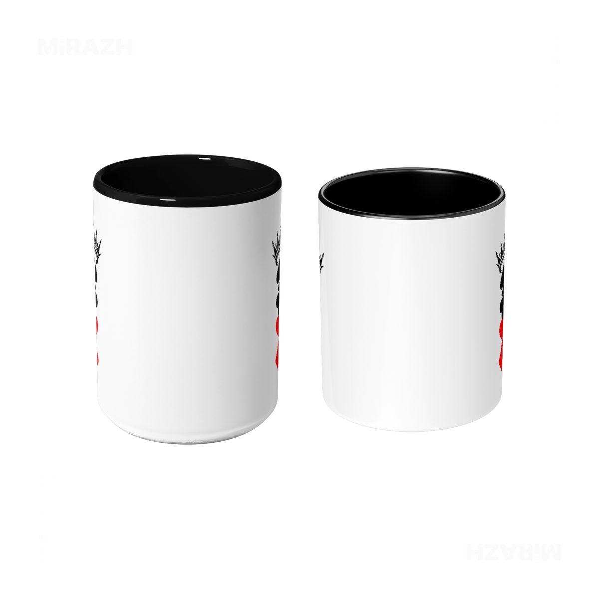 RoyalSuitStack Ceramic Mug 09 White Black
