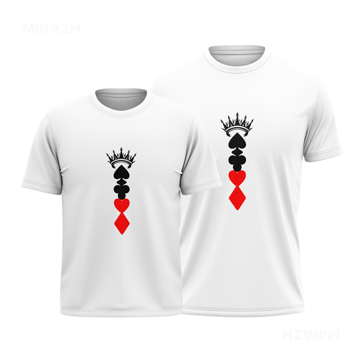 RoyalSuitStack Couple T Shirt 01 White