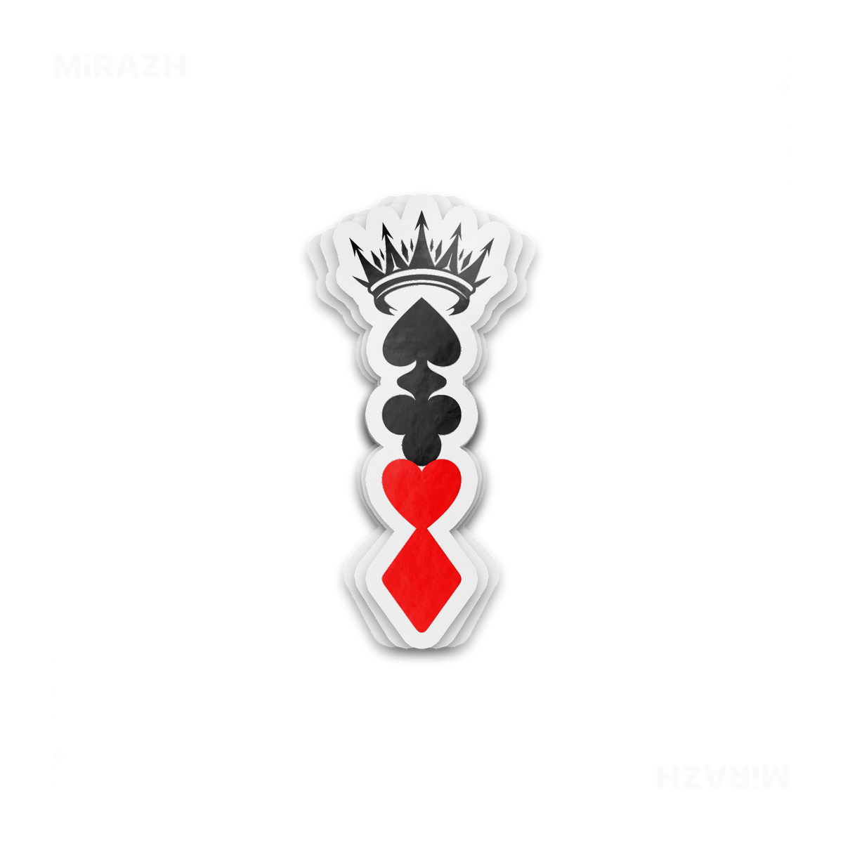 RoyalSuitStack Die Cut Outdoor Sticker 01 Clear