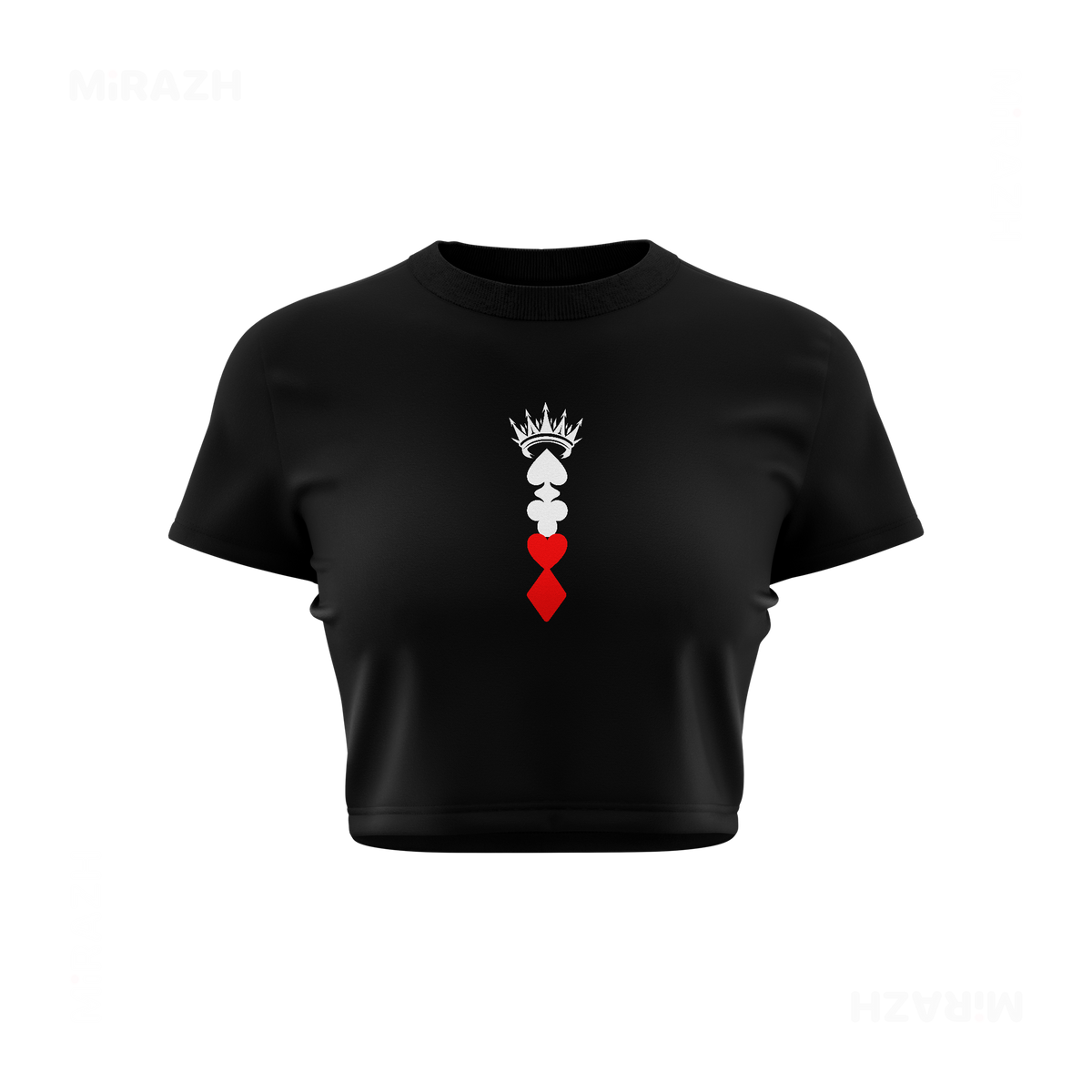 RoyalSuitStack Fitted Crop Top 01 Black