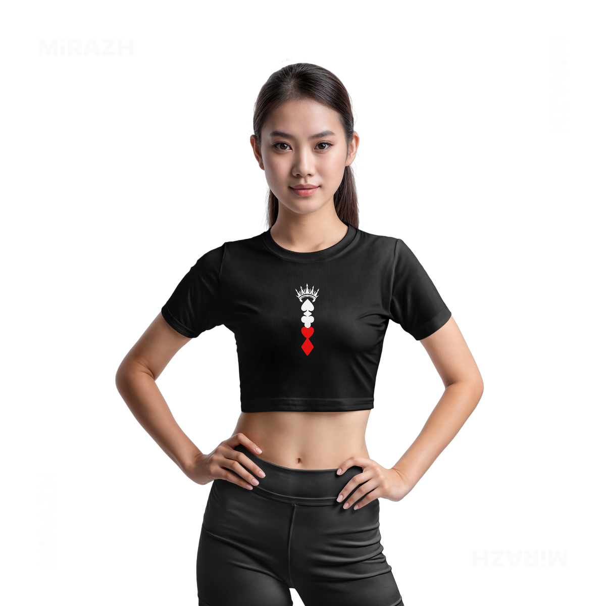 RoyalSuitStack Fitted Crop Top 03 Black