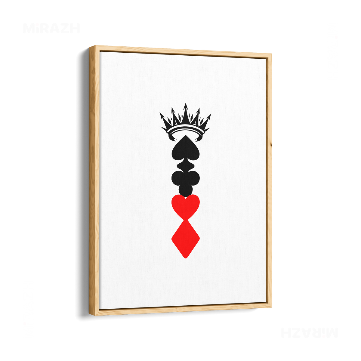 RoyalSuitStack Framed Canvas 01 Natural Wood
