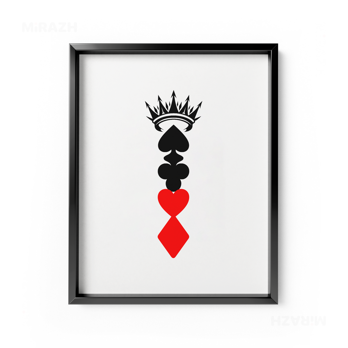 RoyalSuitStack Framed Poster 01 Black Aluminum