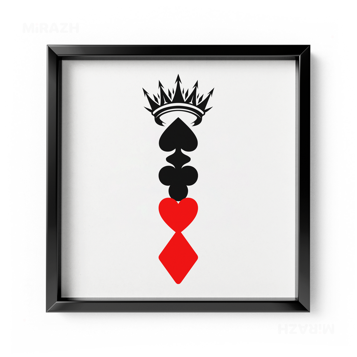 RoyalSuitStack Framed Poster 04 Black Aluminum
