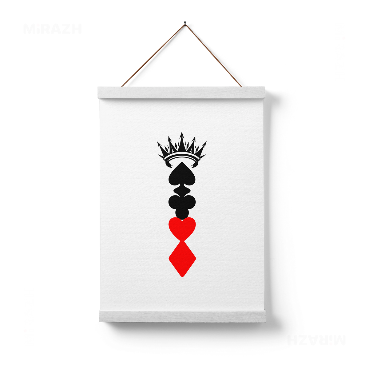 RoyalSuitStack Magnetic Hanger Poster 01 White Wood