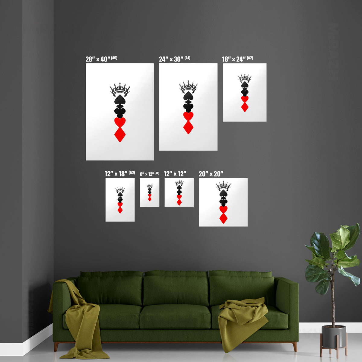 RoyalSuitStack Magnetic Hanger Poster 06 Natural Wood