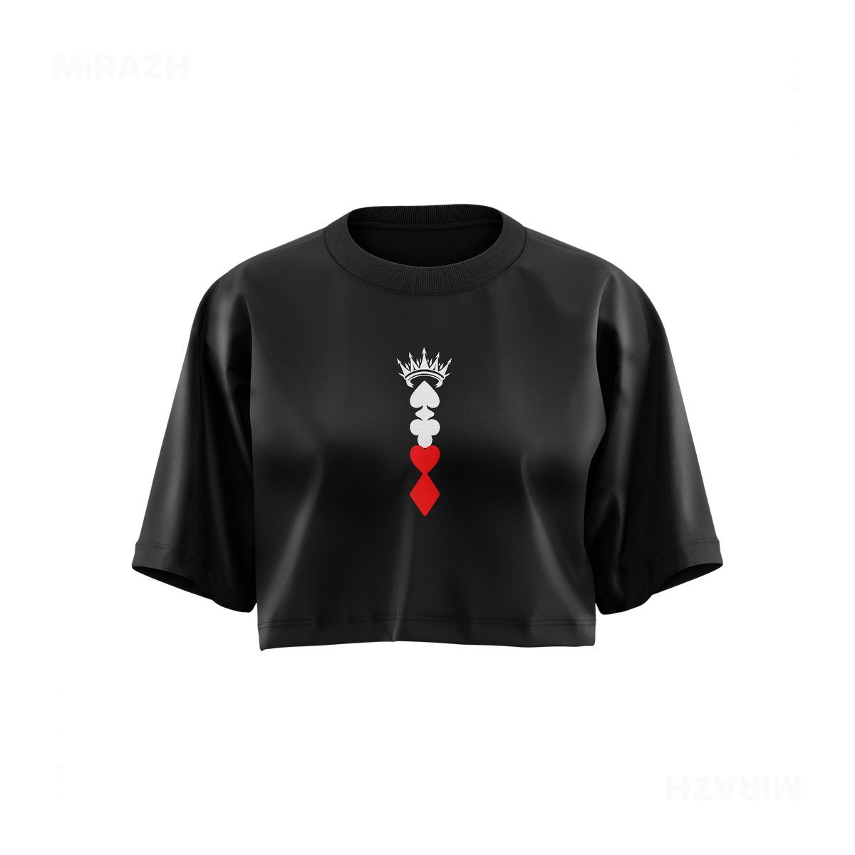 RoyalSuitStack Over Sized Crop Top 01 Black