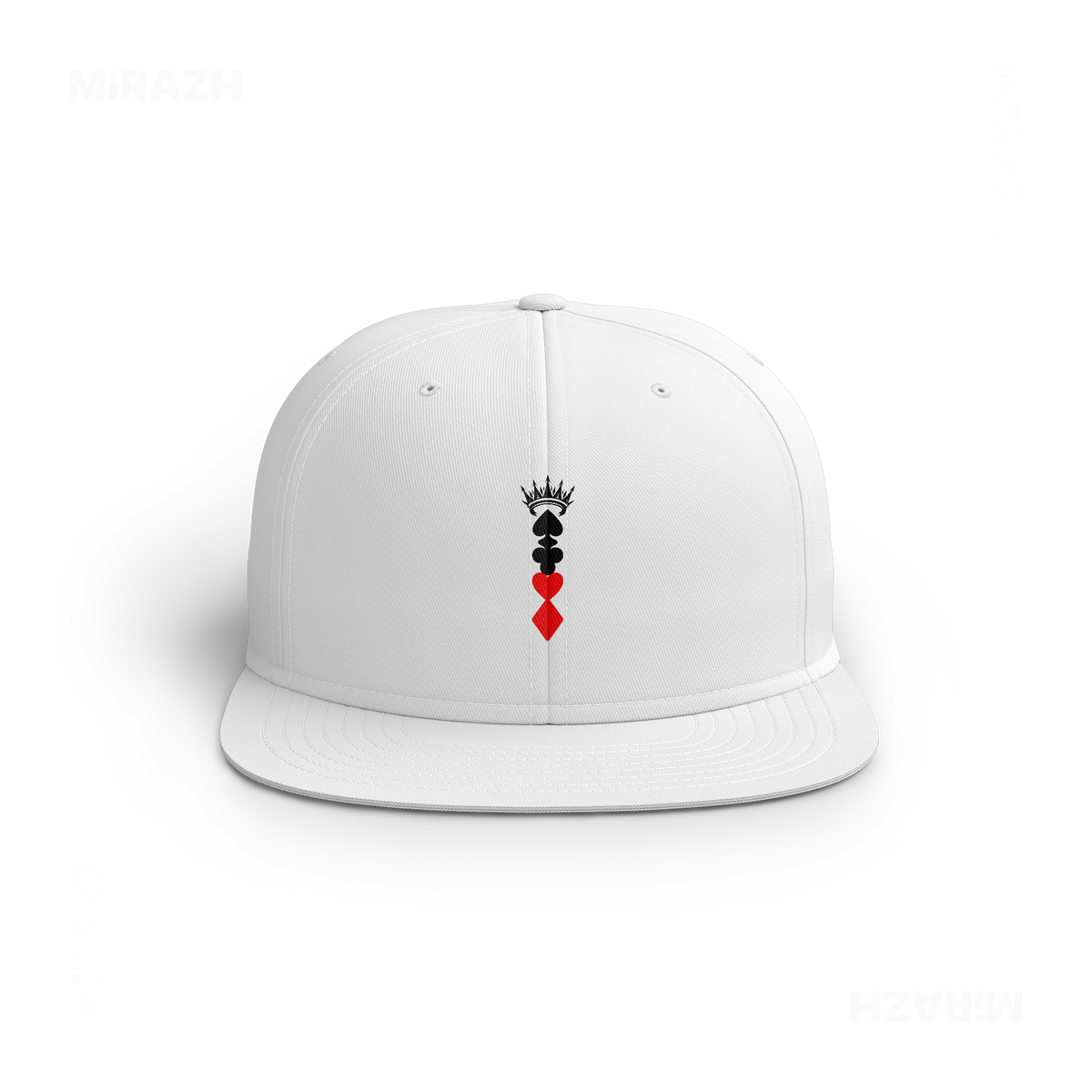 RoyalSuitStack Snapback Caps 01 White DTF