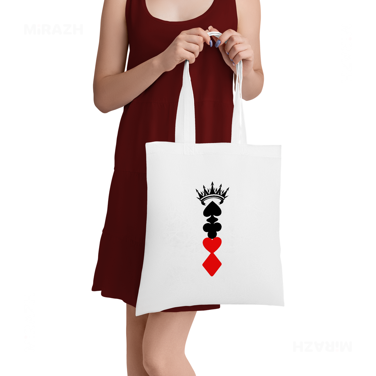 RoyalSuitStack Tote Bags 05 White
