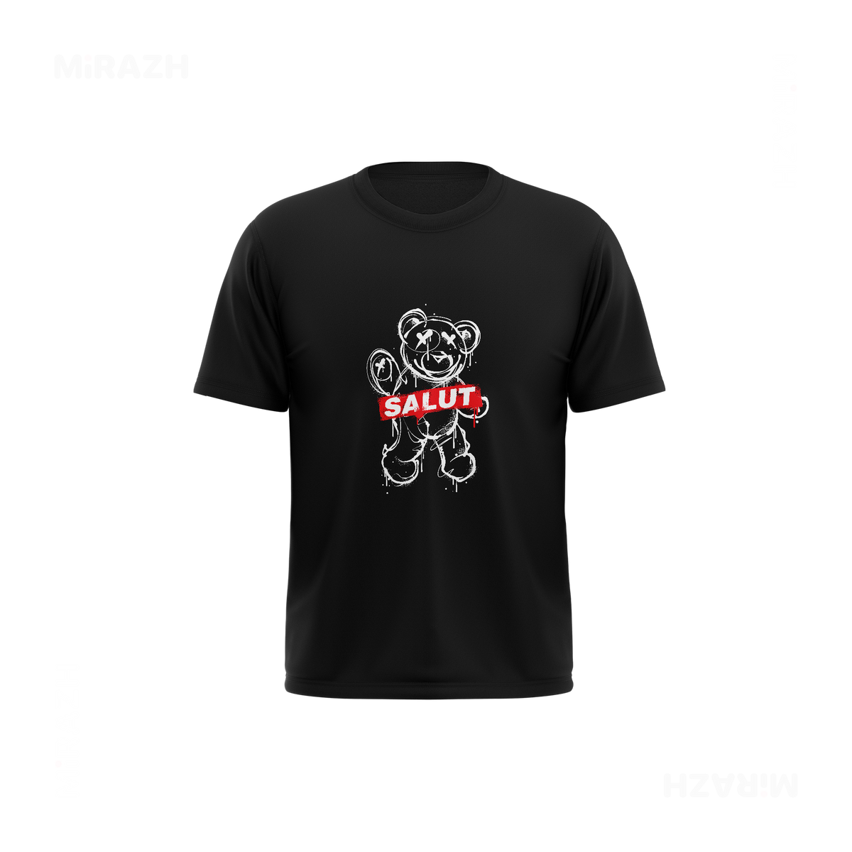 SalutRebelBear Couple T Shirt 03 Black