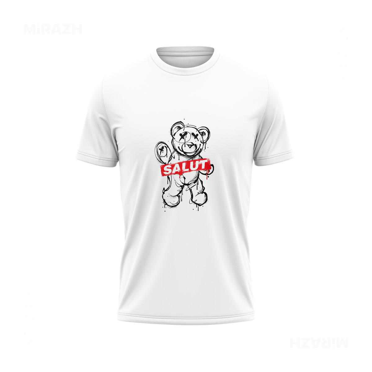 SalutRebelBear Couple T Shirt 04 White
