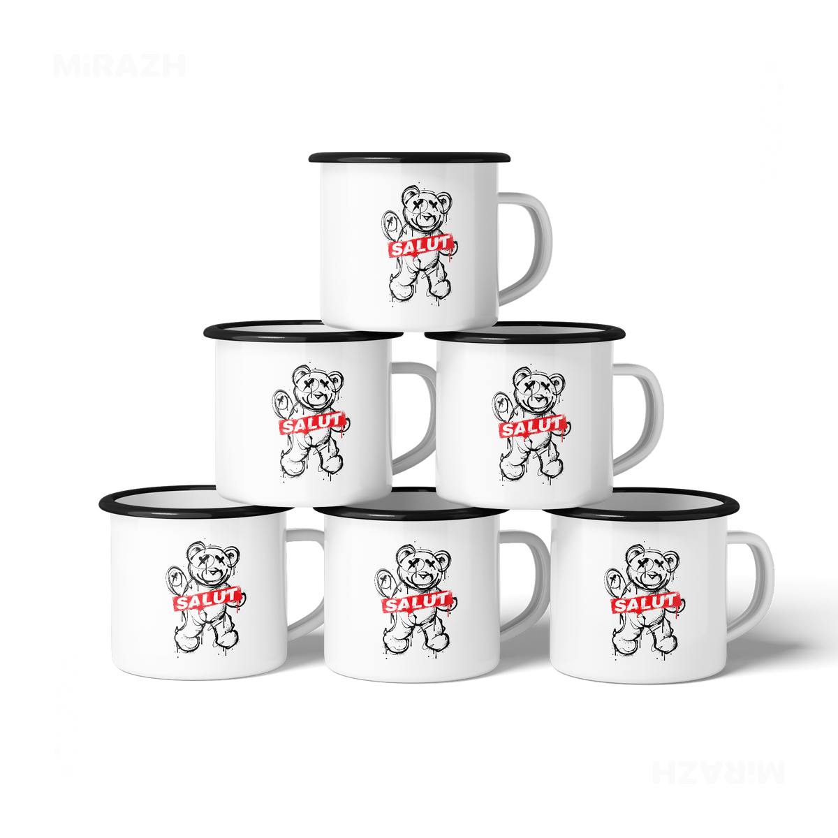 SalutRebelBear Enamel Camping Mug 06