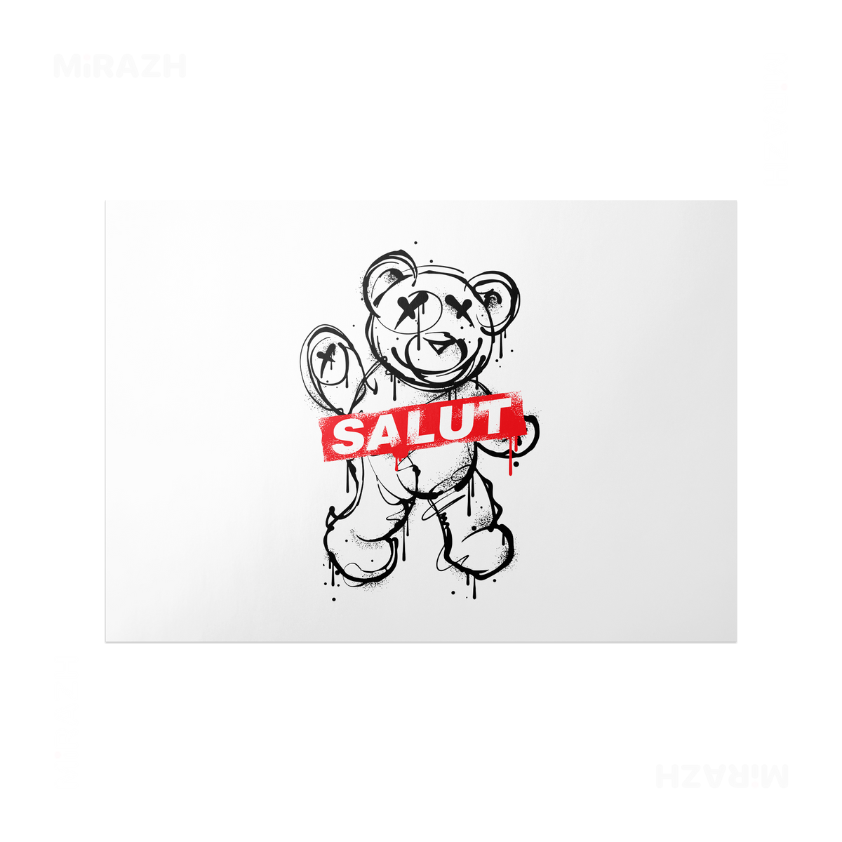 SalutRebelBear Frameless Poster 03 Matte