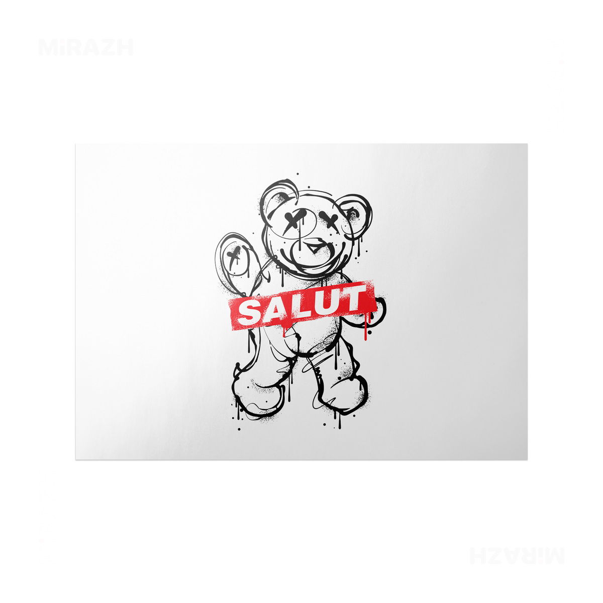 SalutRebelBear Frameless Poster 03 Semi Glossy