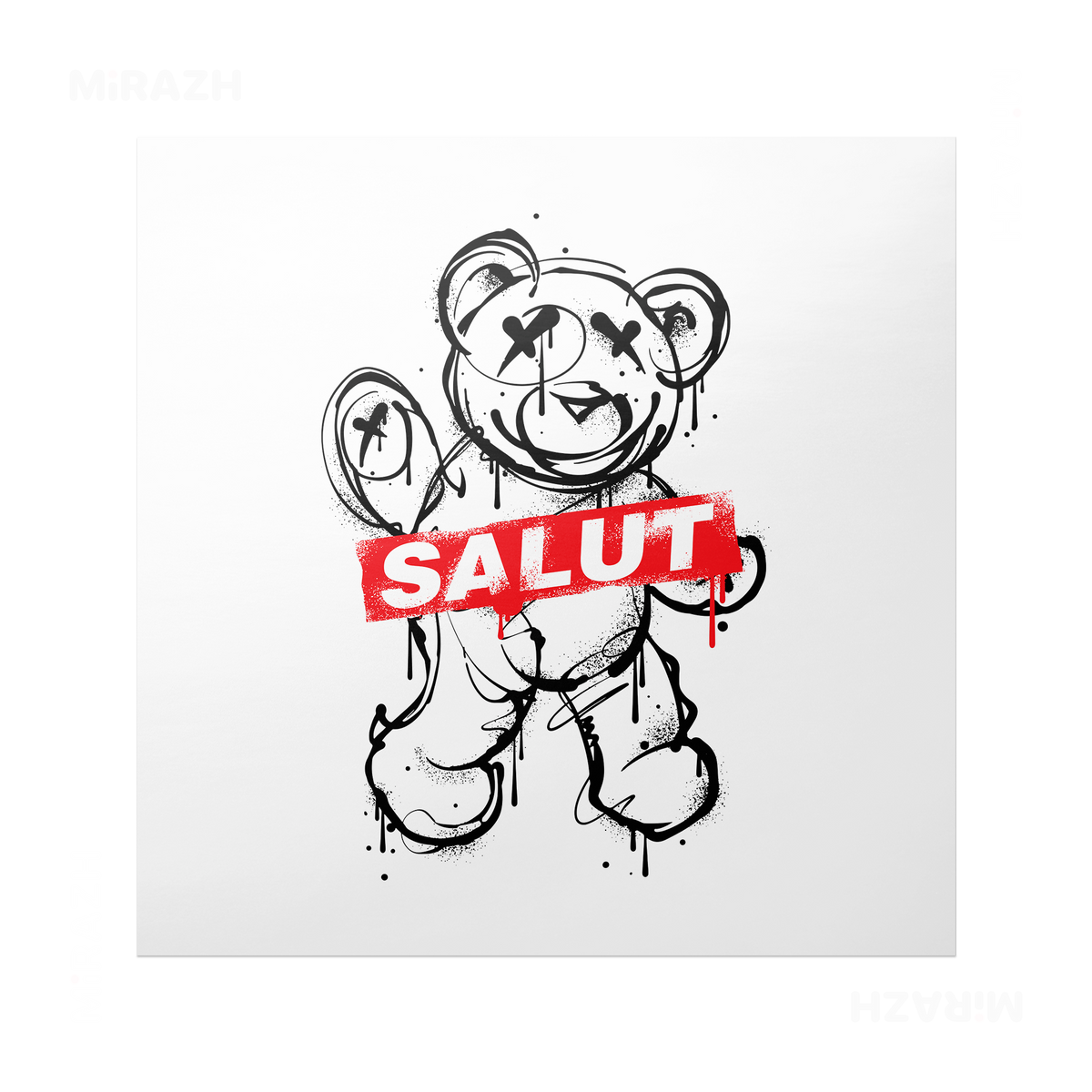 SalutRebelBear Frameless Poster 04 Matte