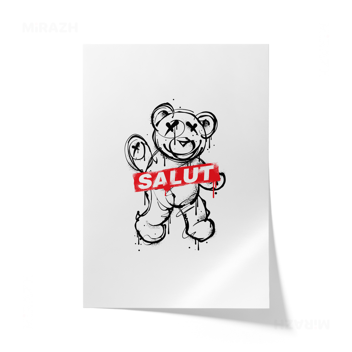 SalutRebelBear Giclee Print 01