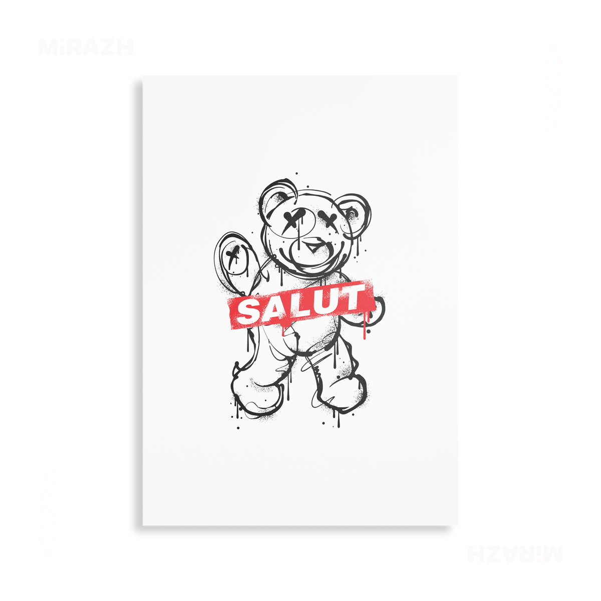 SalutRebelBear Metallic Print 01 Aluminum