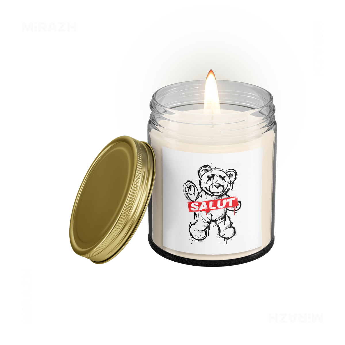SalutRebelBear Scented Candle 01 Clear