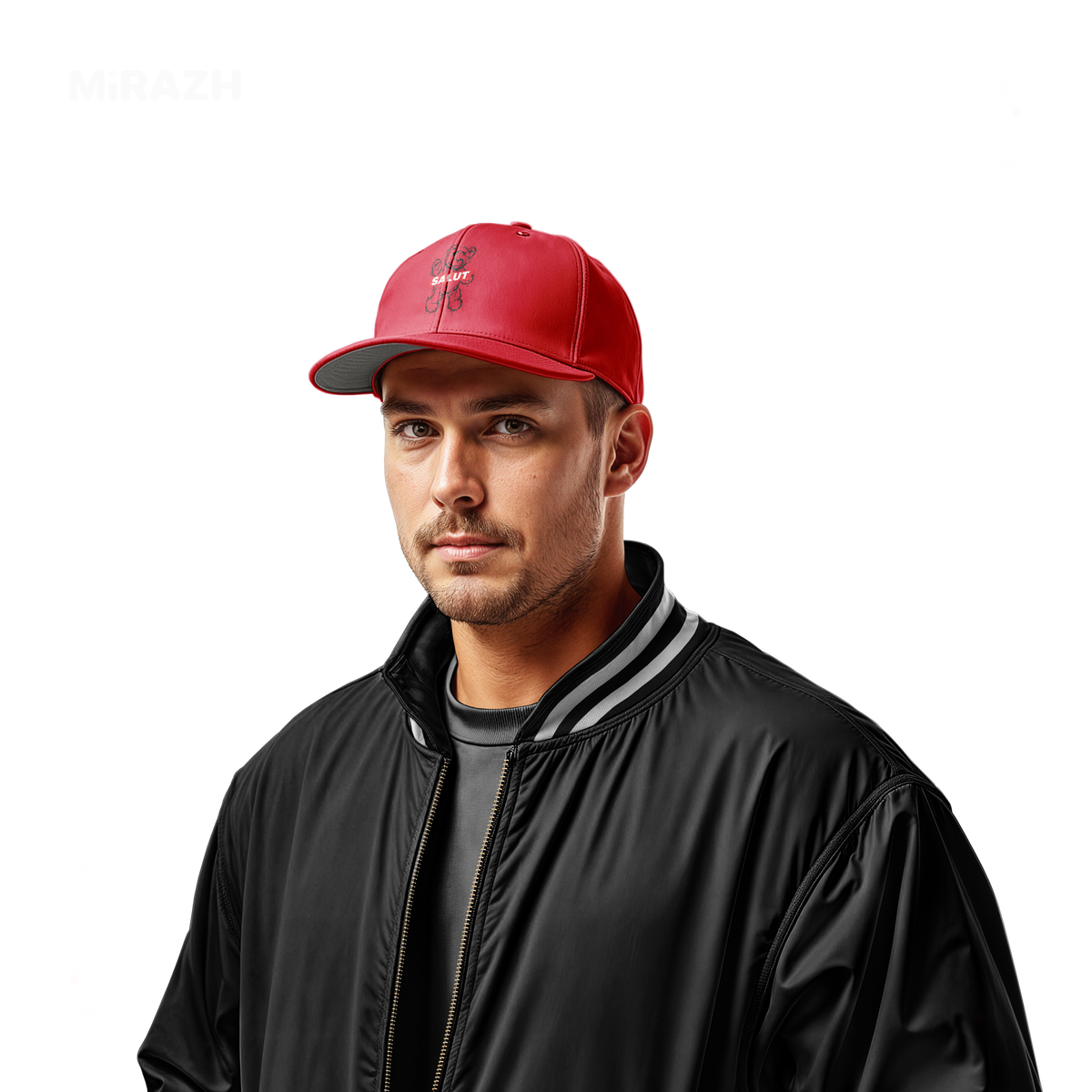 SalutRebelBear Snapback Caps 02 Red DTF