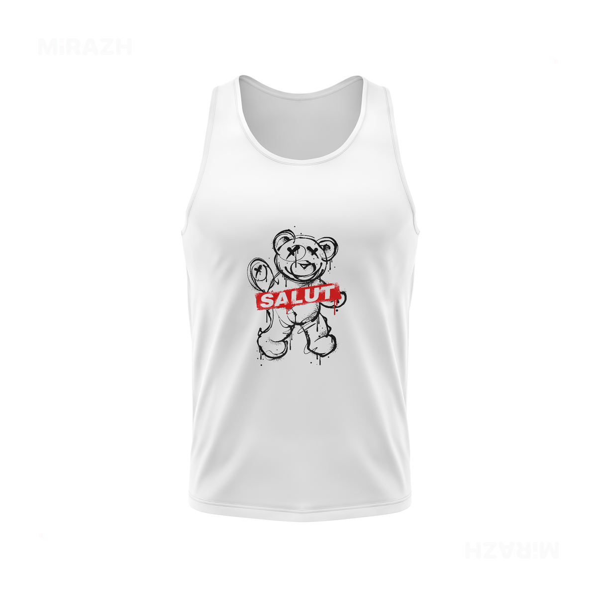 SalutRebelBear Tank Tops 01 White