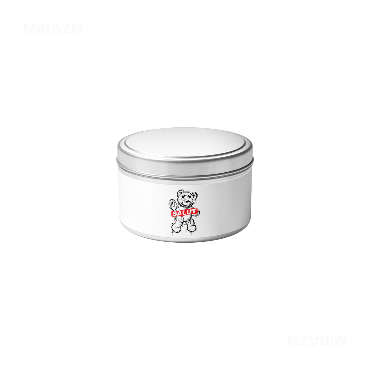 SalutRebelBear Tin Candle 04 Silver