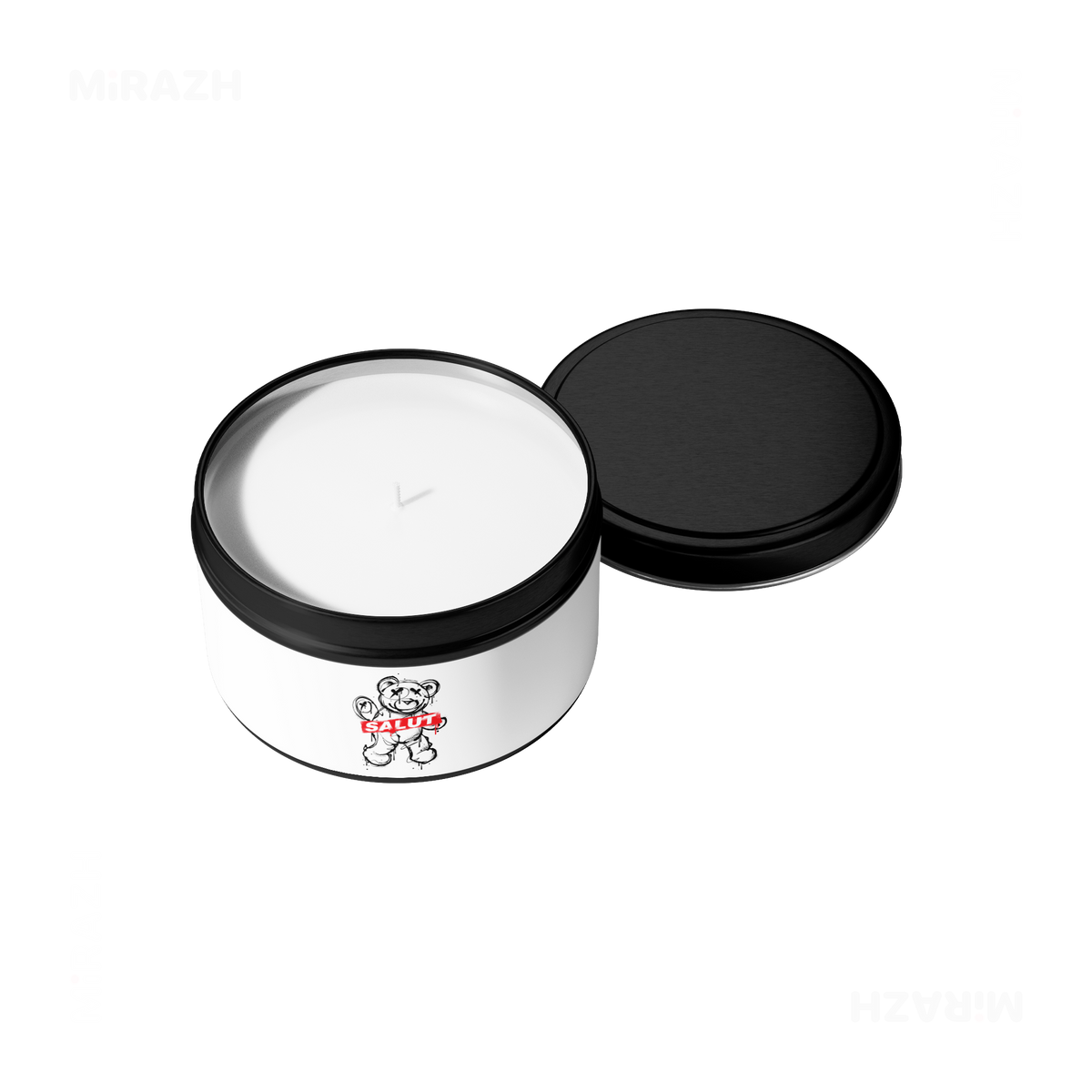 SalutRebelBear Tin Candle 05 Black