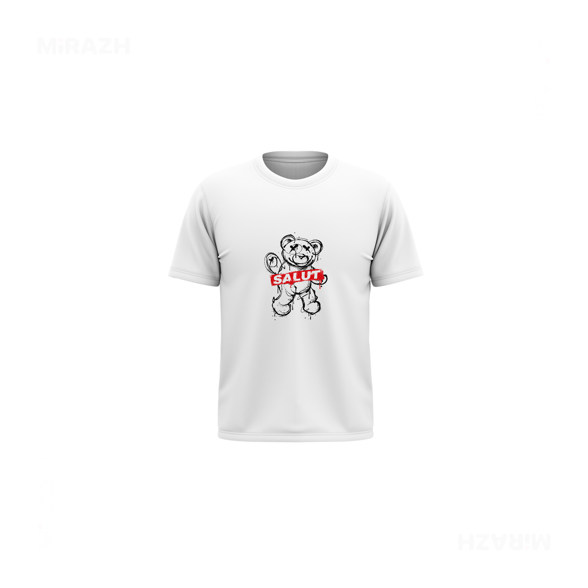 SalutRebelBear Toddler T Shirt 01 White