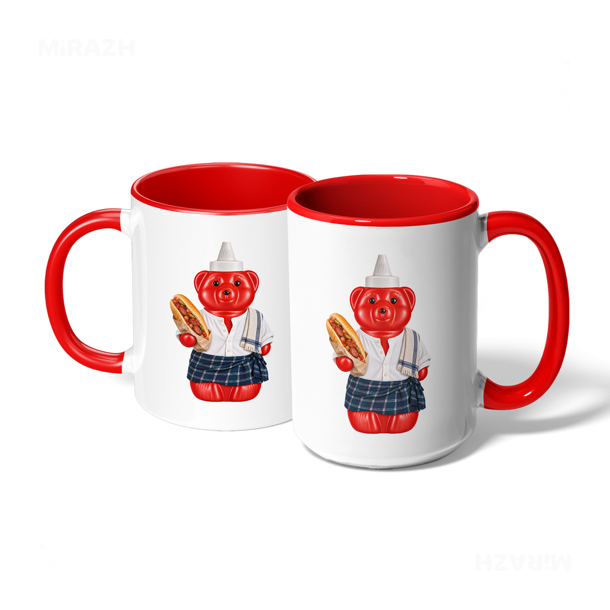 SosKhersiBandari Ceramic Mug 07 White Red