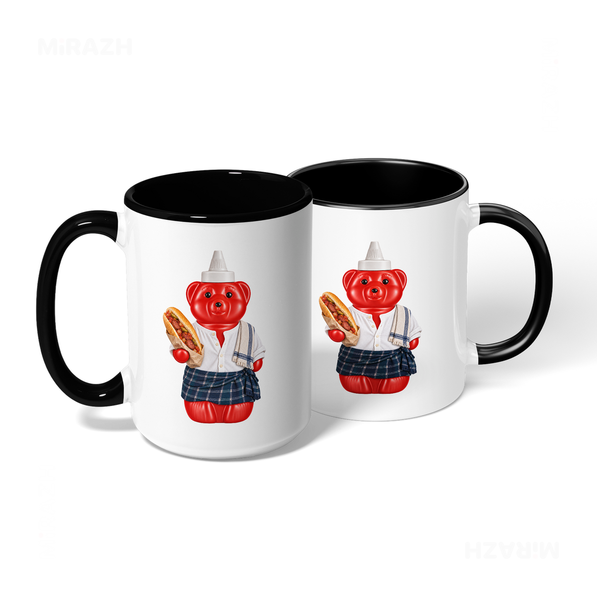 SosKhersiBandari Ceramic Mug 08 White Black