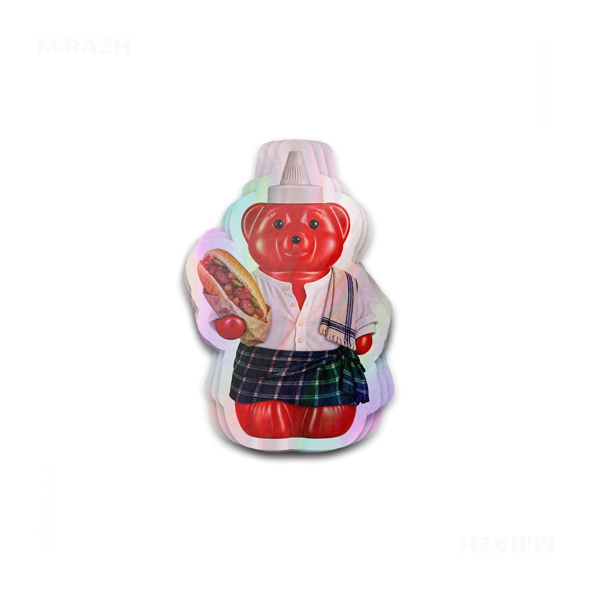 SosKhersiBandari Die Cut Holographic Sticker 01