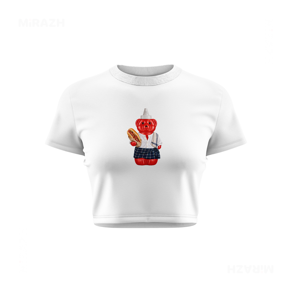 SosKhersiBandari Fitted Crop Top 01 White