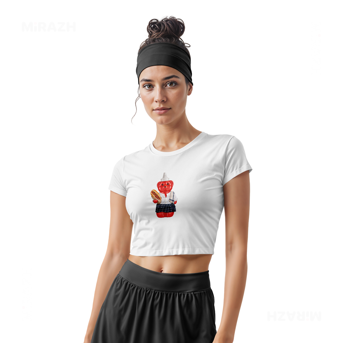 SosKhersiBandari Fitted Crop Top 02 White