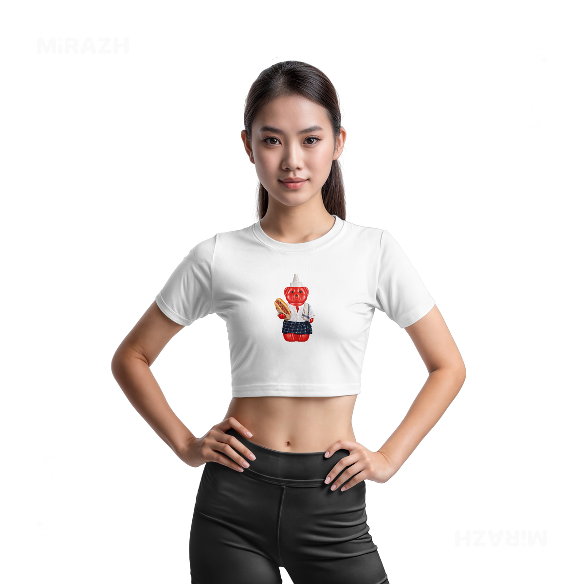 SosKhersiBandari Fitted Crop Top 03 White