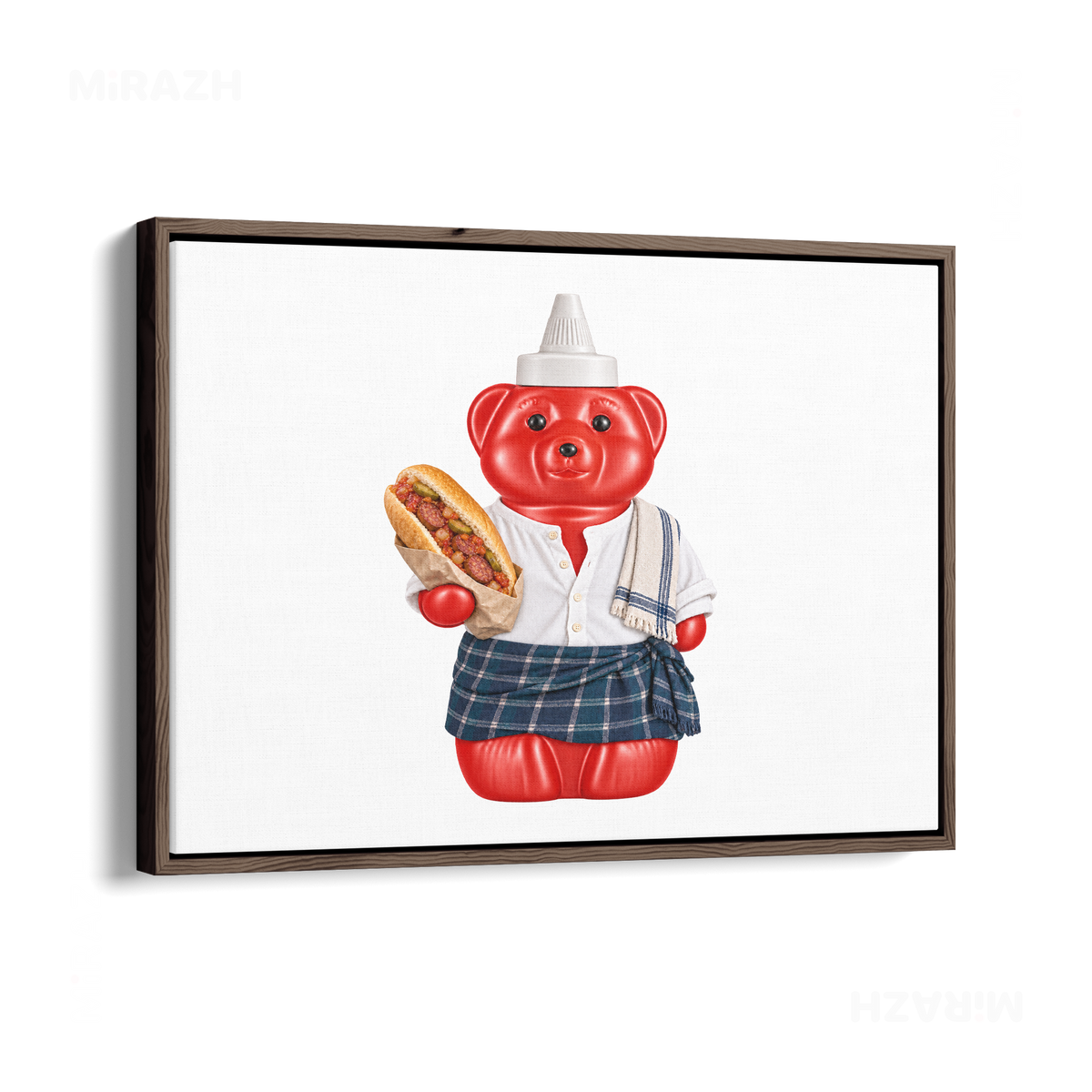 SosKhersiBandari Framed Canvas 03 Dark Wood