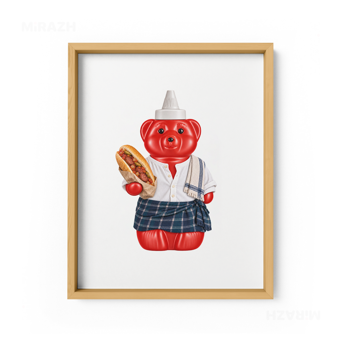 SosKhersiBandari Framed Poster 01 Natural Wood