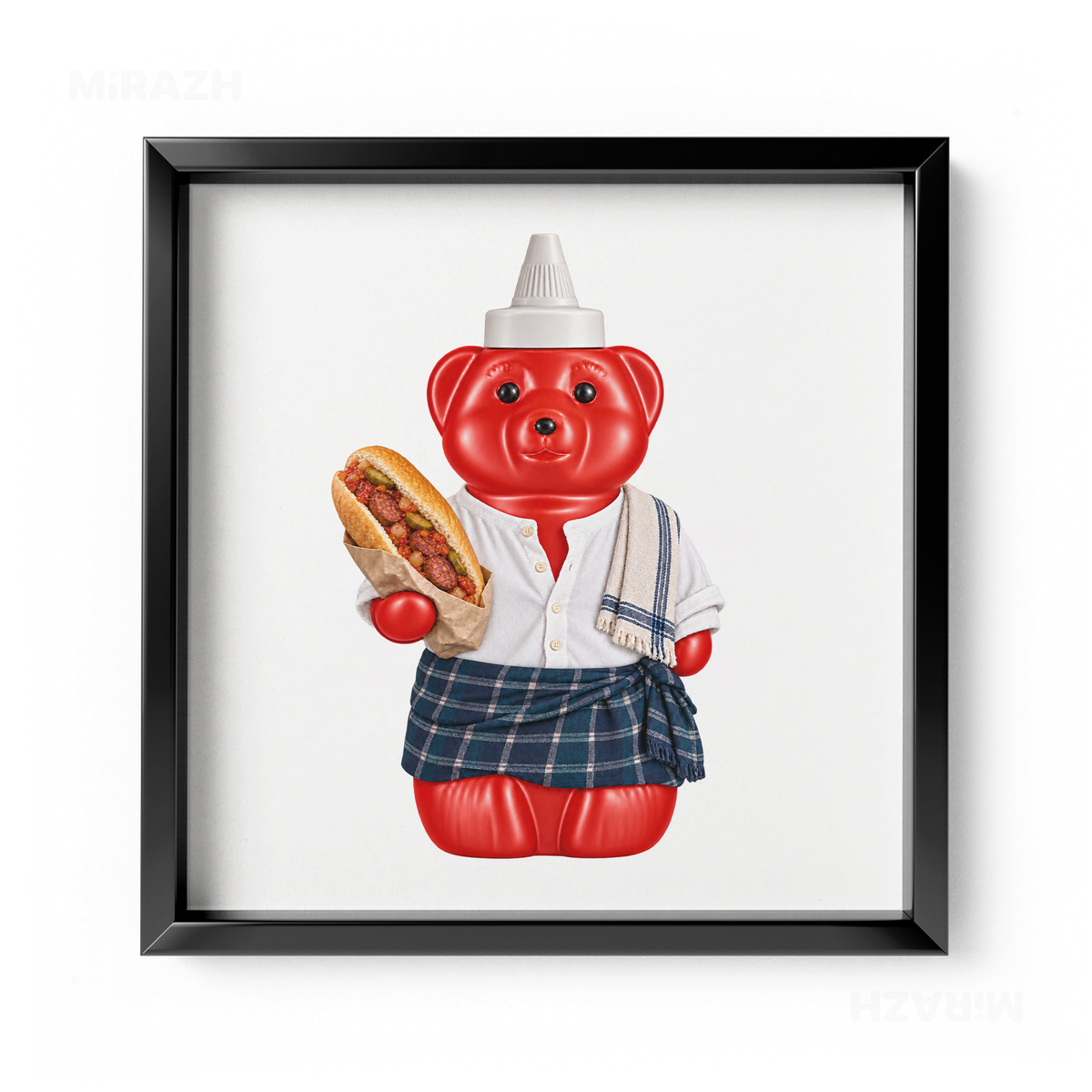 SosKhersiBandari Framed Poster 04 Black Aluminum