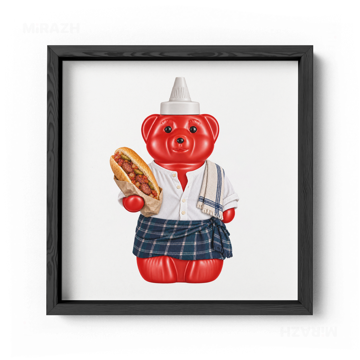 SosKhersiBandari Framed Poster 04 Black Wood