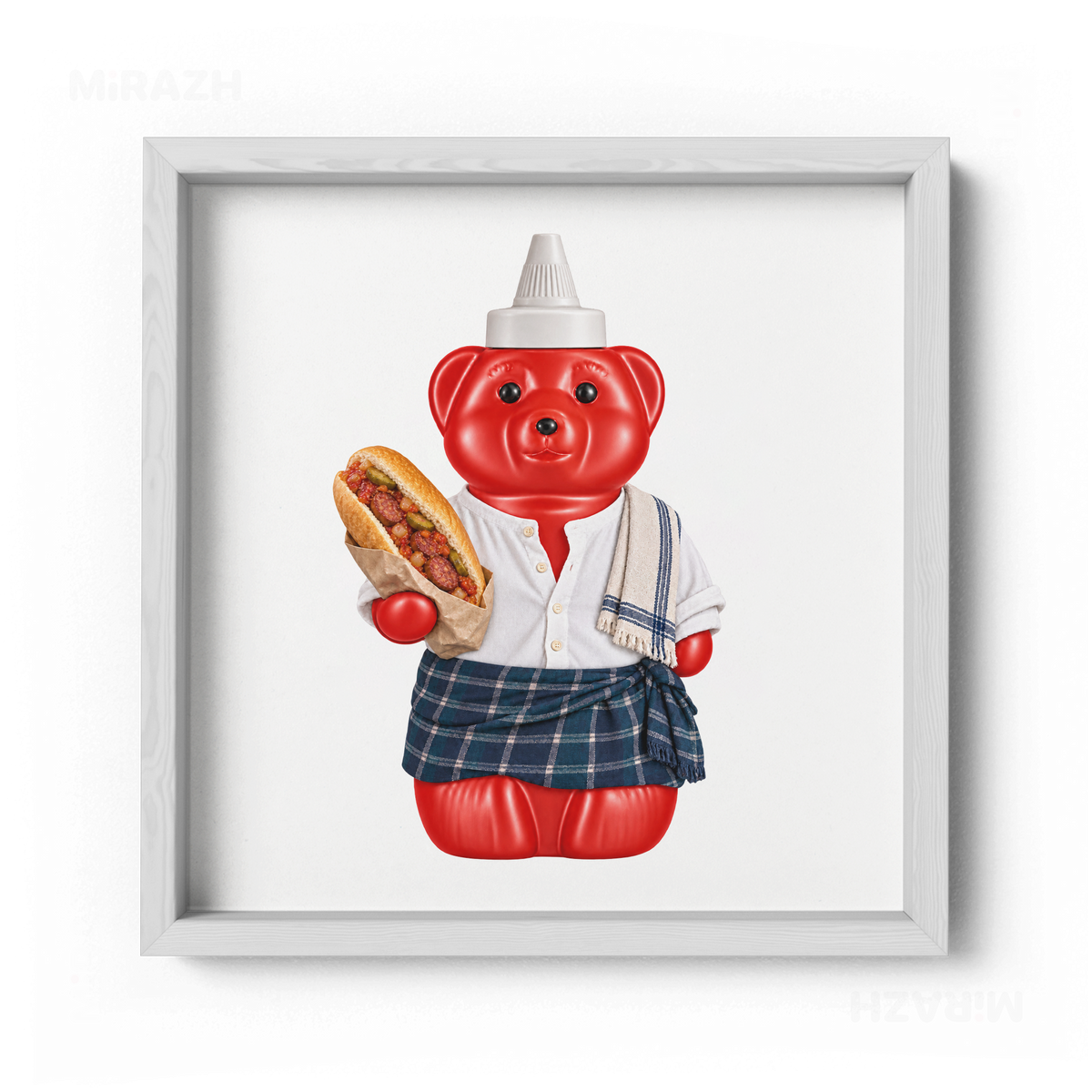 SosKhersiBandari Framed Poster 04 White Wood