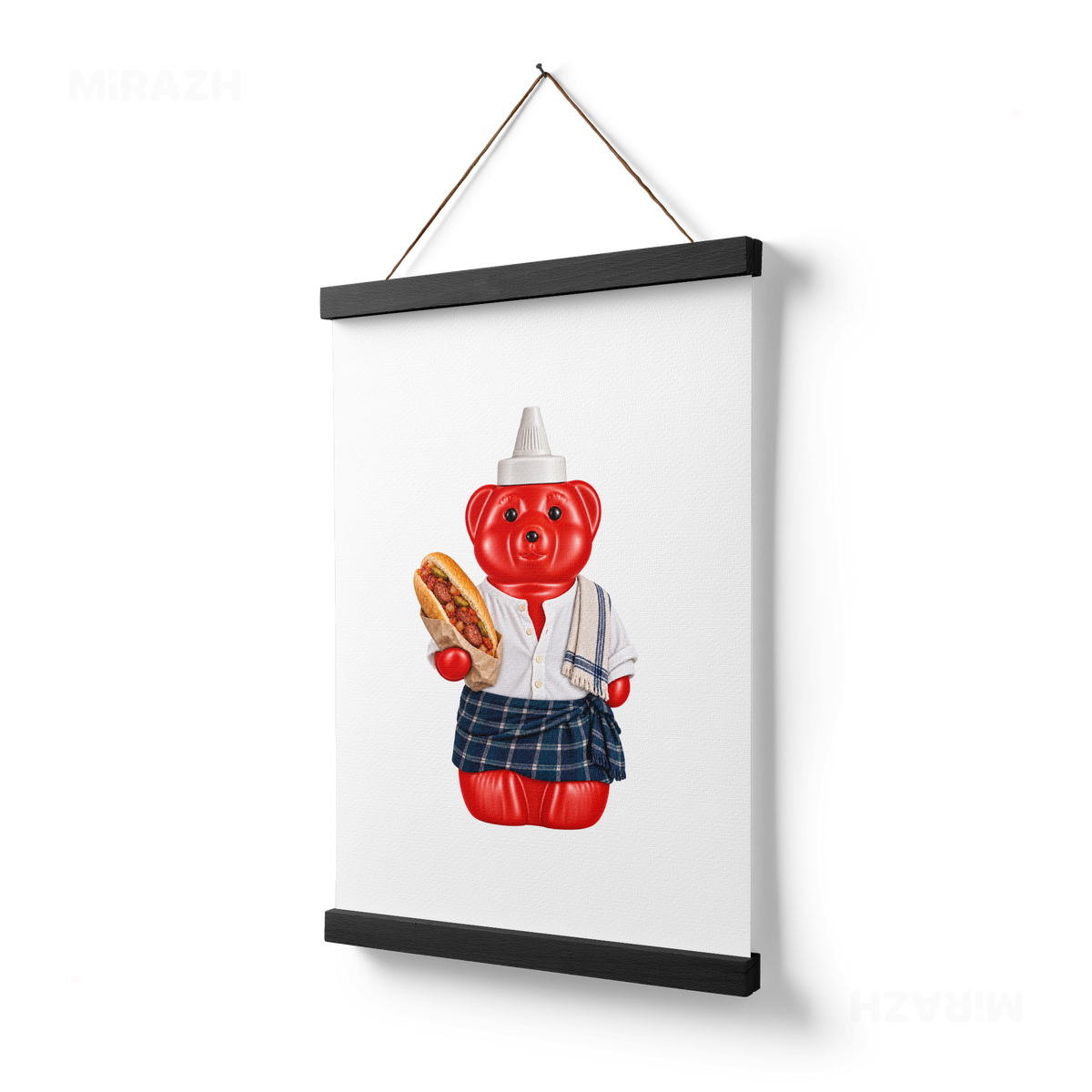 SosKhersiBandari Magnetic Hanger Poster 03 Black Wood