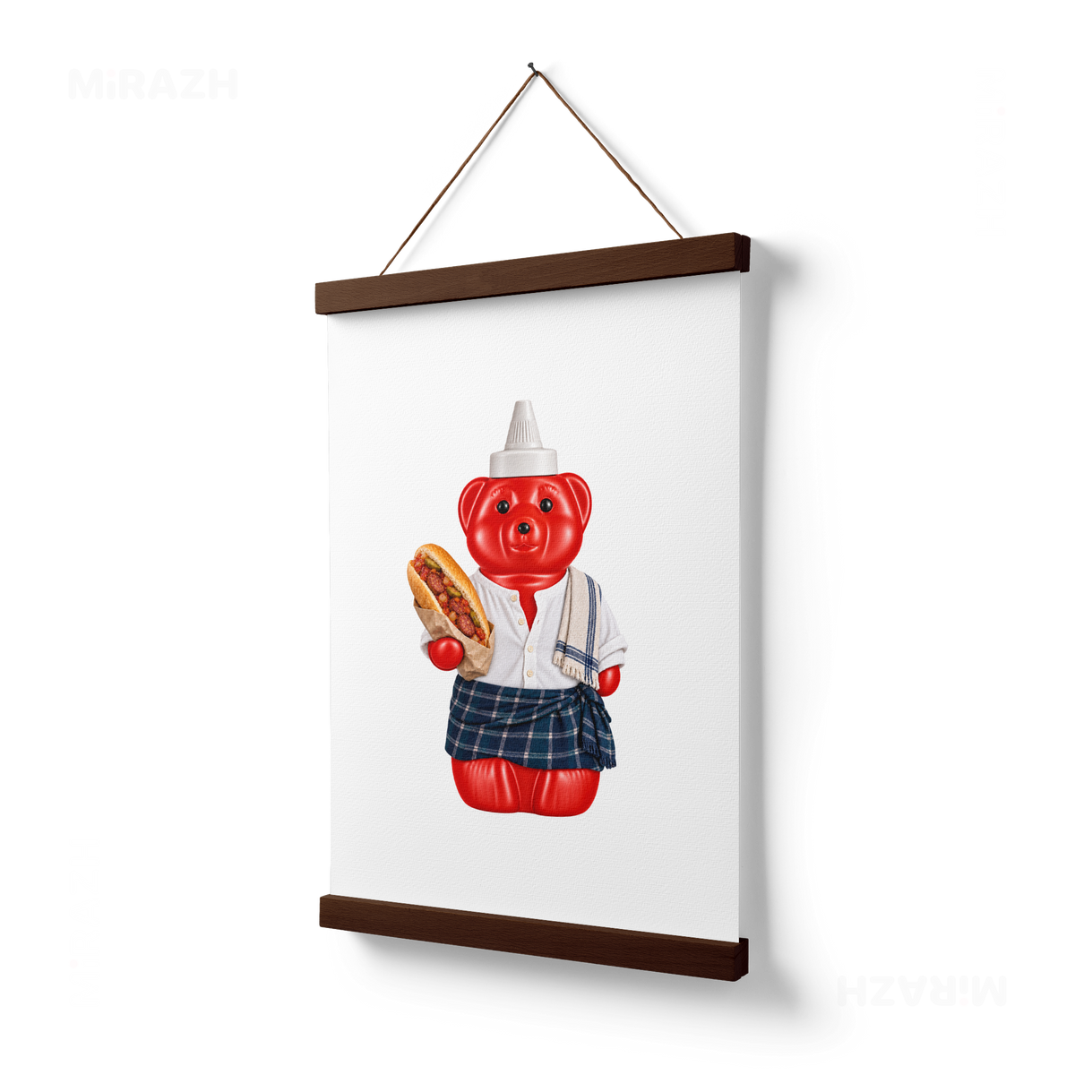 SosKhersiBandari Magnetic Hanger Poster 03 Dark Wood