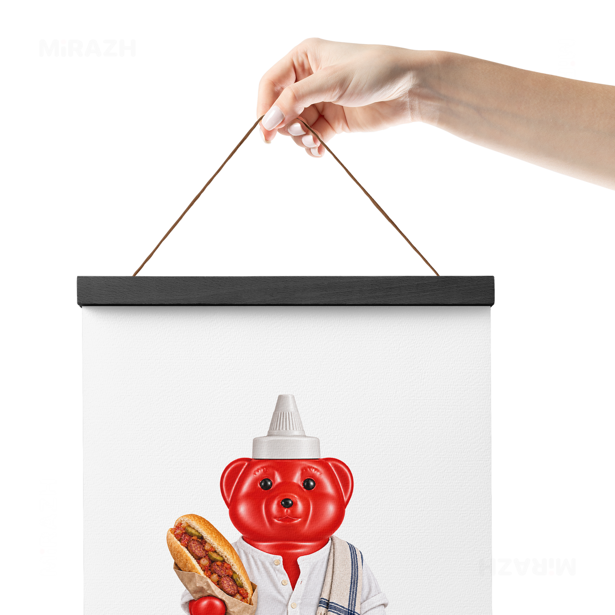 SosKhersiBandari Magnetic Hanger Poster 05 Black Wood