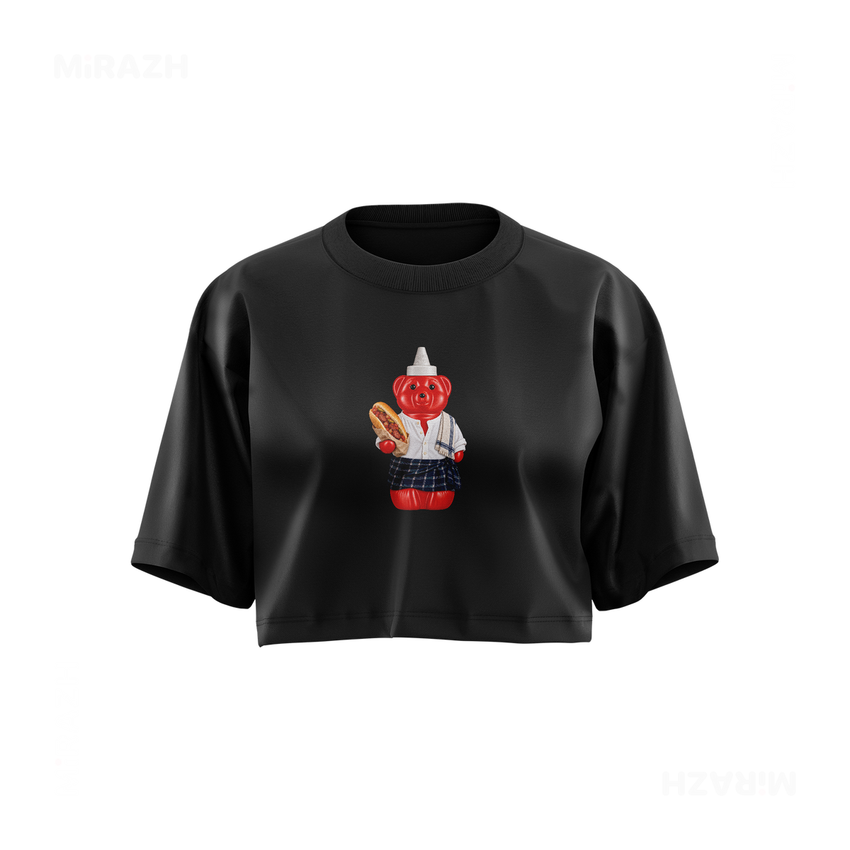 SosKhersiBandari Over Sized Crop Top 01 Black