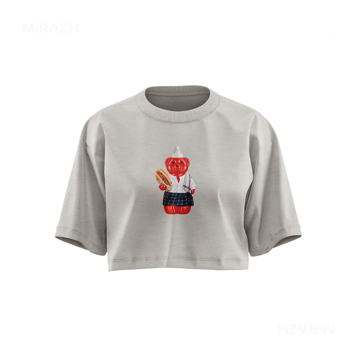 SosKhersiBandari Over Sized Crop Top 01 Faded Bone