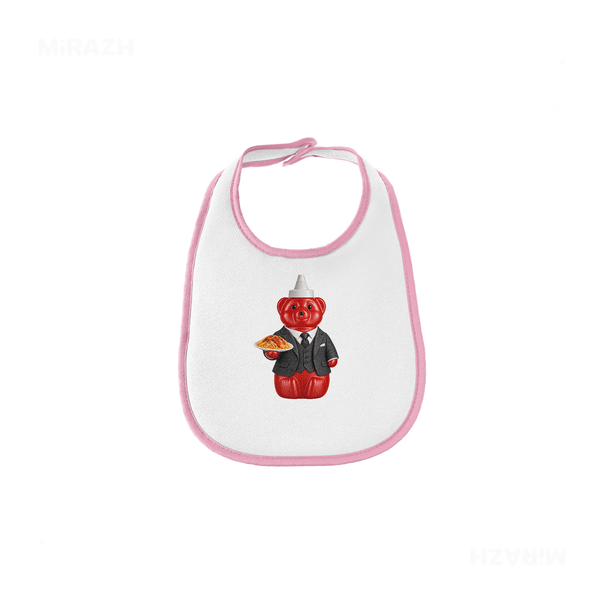 SosKhersiMakaroni Baby Bibs 01 White Pink
