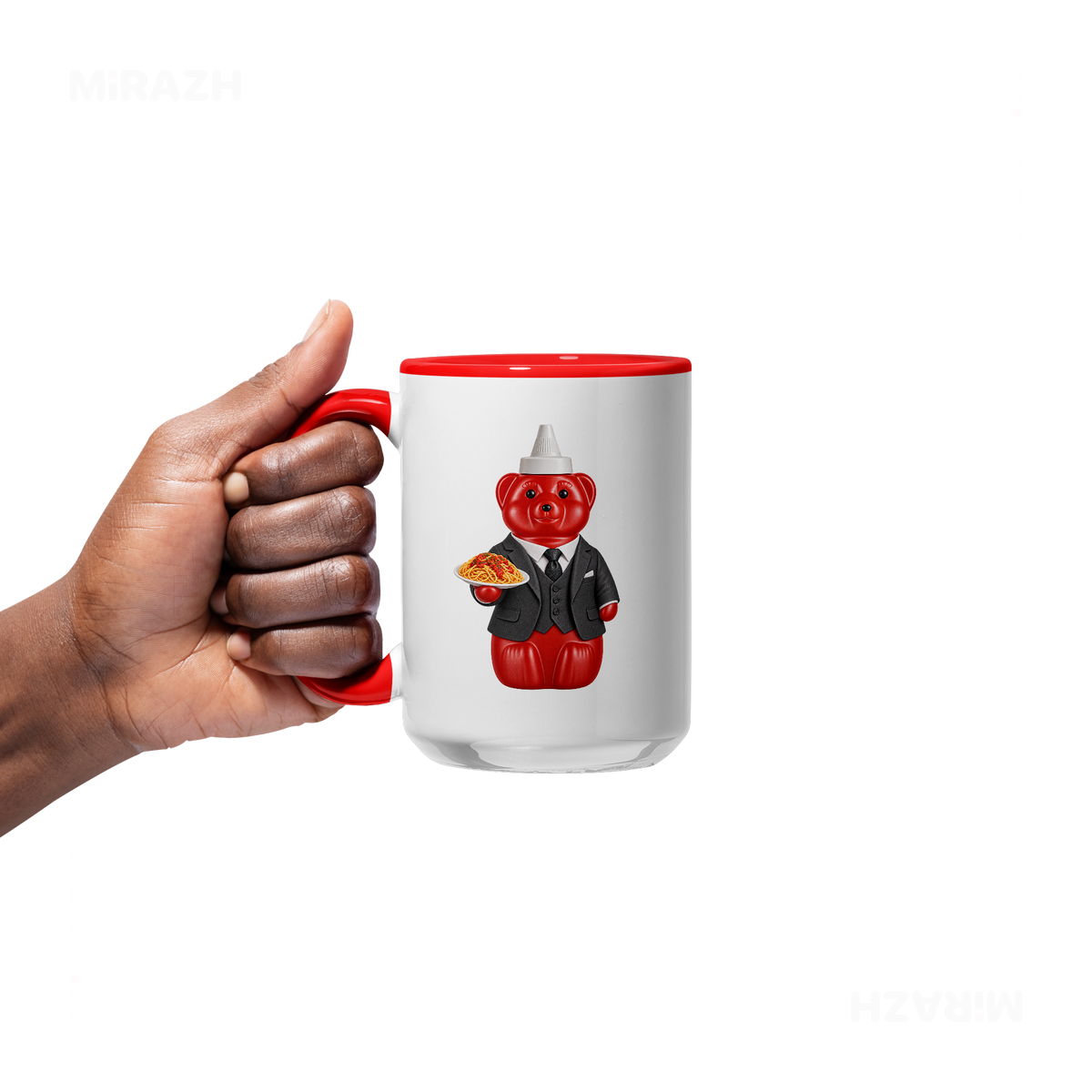SosKhersiMakaroni Ceramic Mug 05 White Red