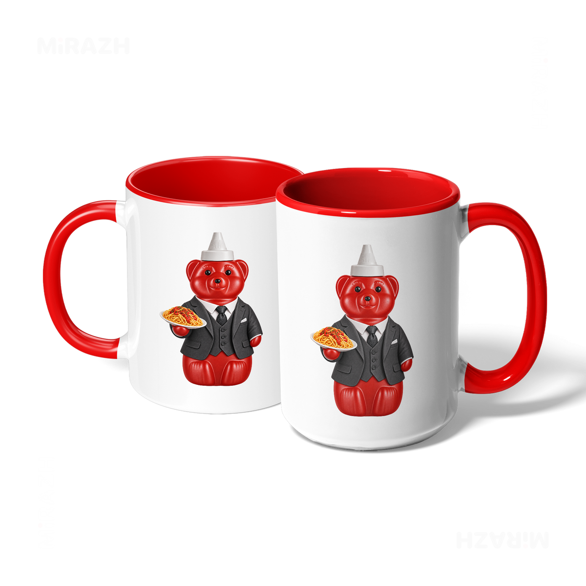 SosKhersiMakaroni Ceramic Mug 07 White Red