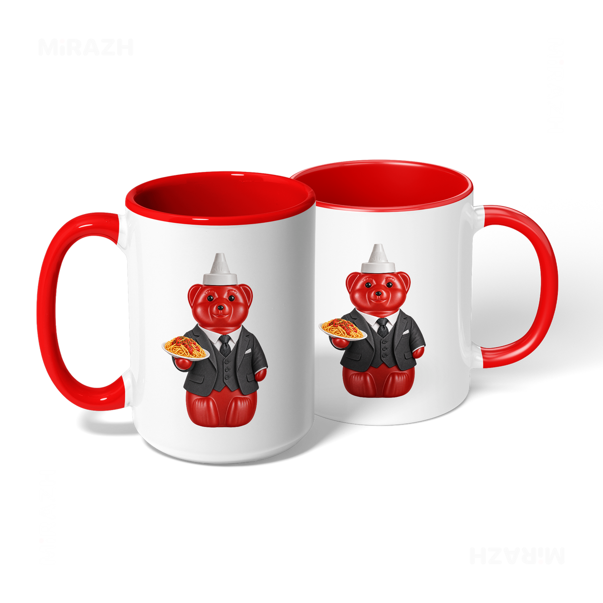 SosKhersiMakaroni Ceramic Mug 08 White Red