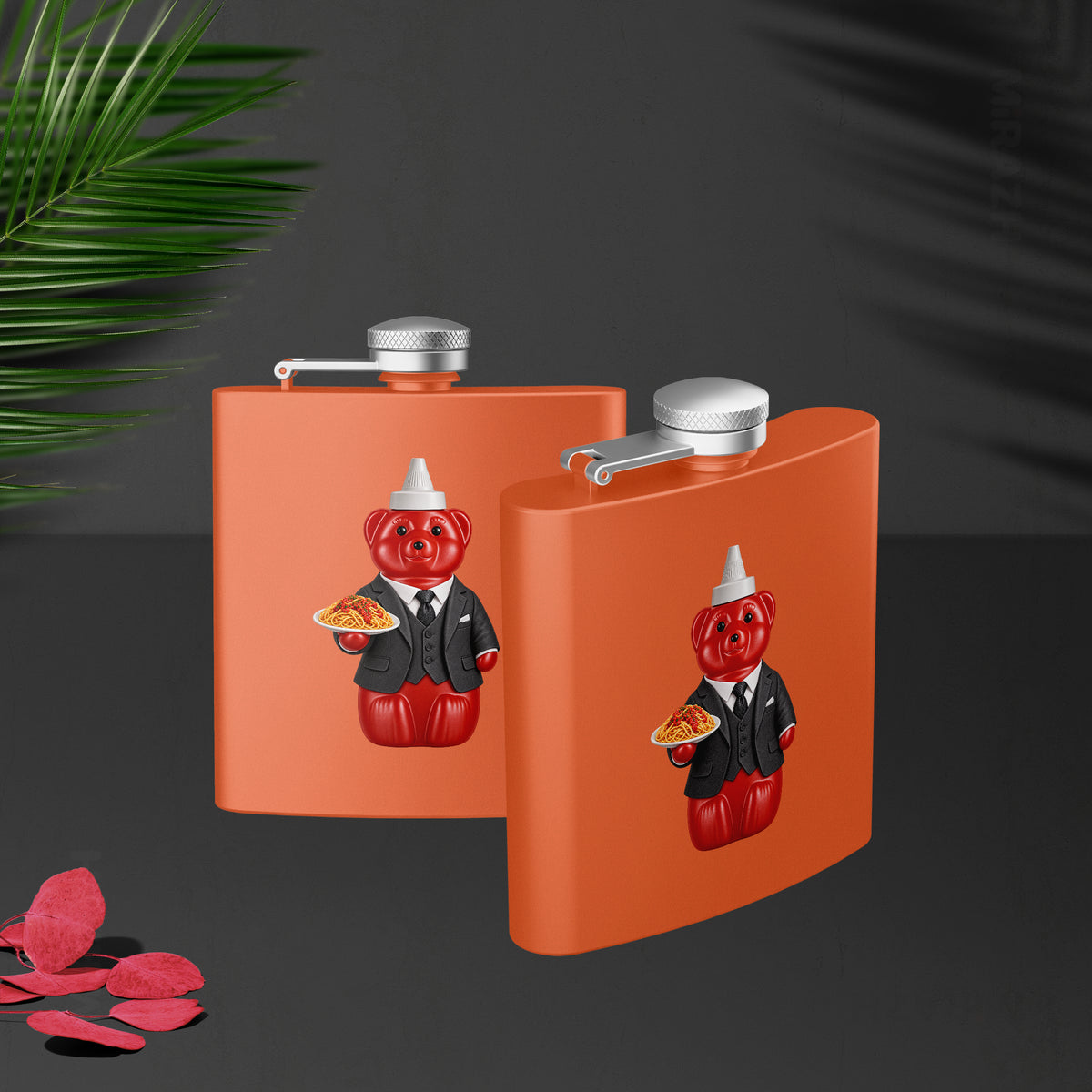 SosKhersiMakaroni Hip Flasks 02 Orange