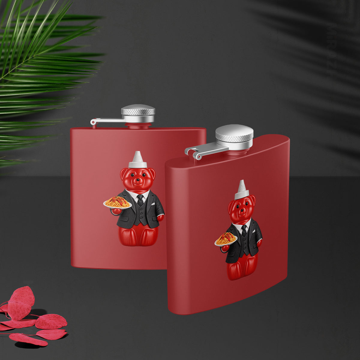 SosKhersiMakaroni Hip Flasks 02 Red